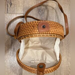 Brown Woven Crossbody Bag NWOT